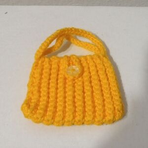 Yellow Knit Mini Bag